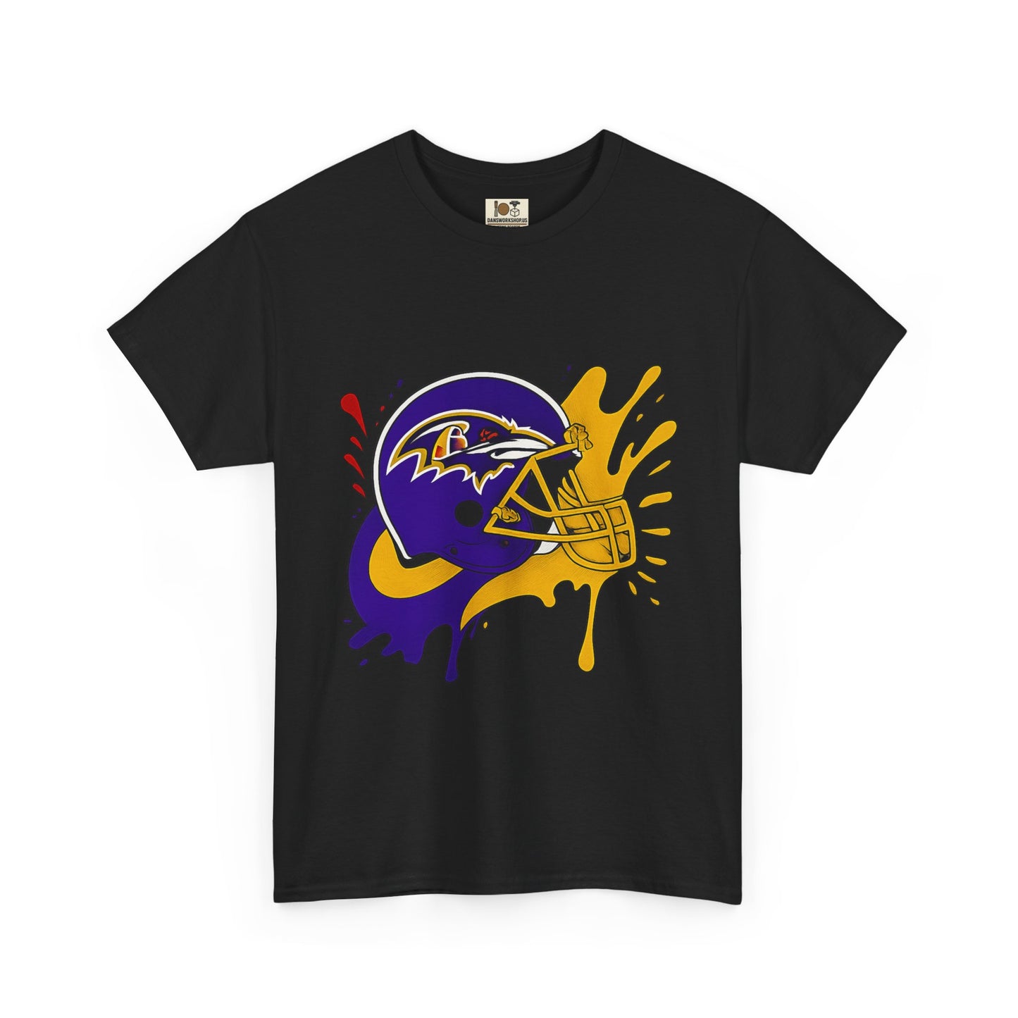 Baltimore Ravens Paint Splash Unisex Heavy Cotton Tee, Sports T-shirt, Football Fan Gift, Game Day Apparel, Team Pride Shirt