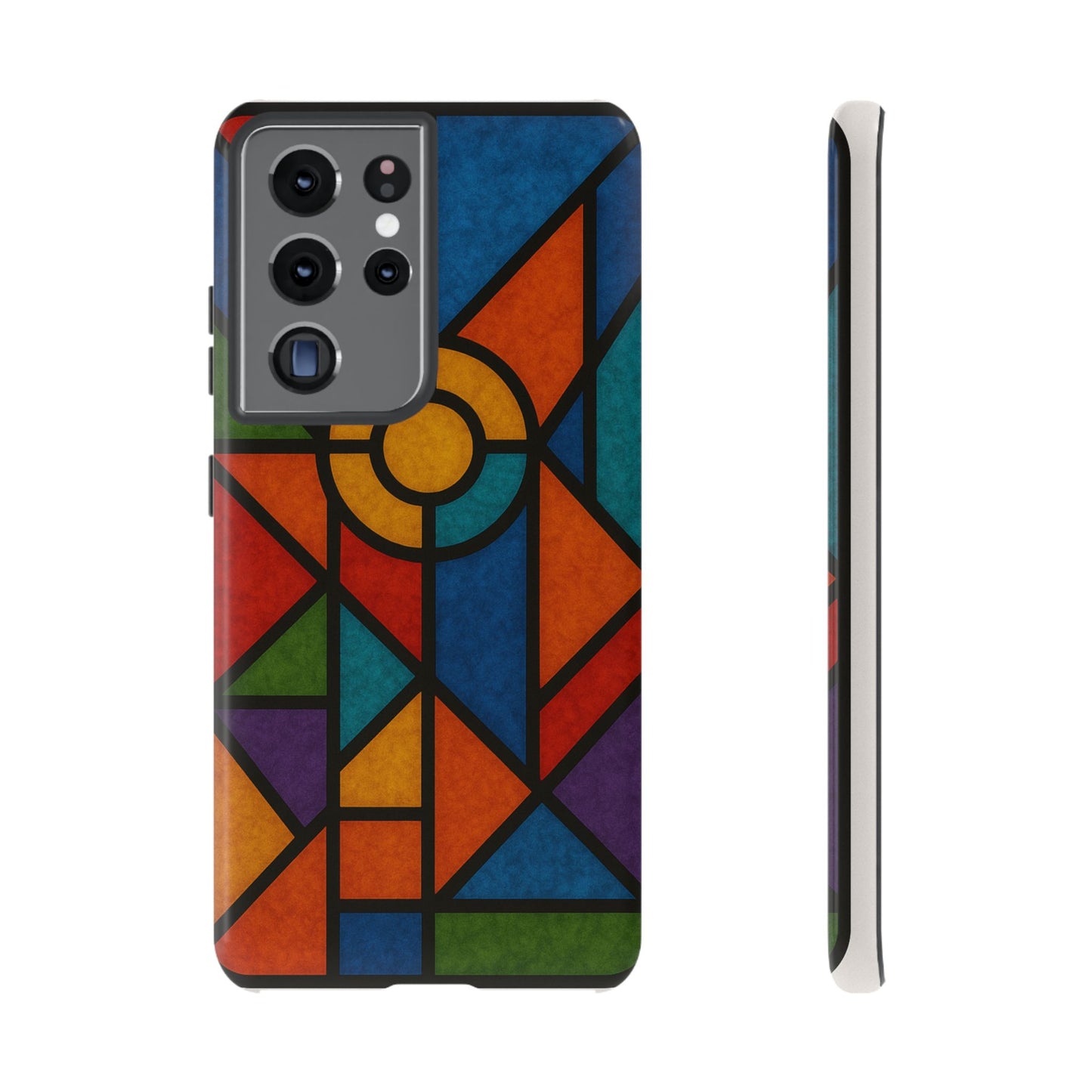 Colorful Stained Glass Phone Case, Artistic Phone Cover, Vibrant Protective Case, Unique Gift for Art Lovers, Stylish Smartphone Accessory