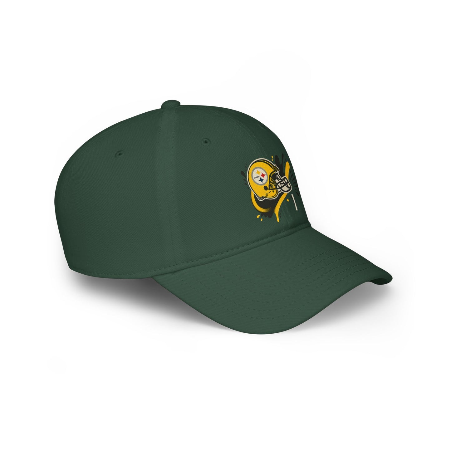 Red Low Profile Baseball Cap with Football Design, Ideal for Sports Fans, Casual Wear, Gifting, Game Day Accessory, Outdoor Events