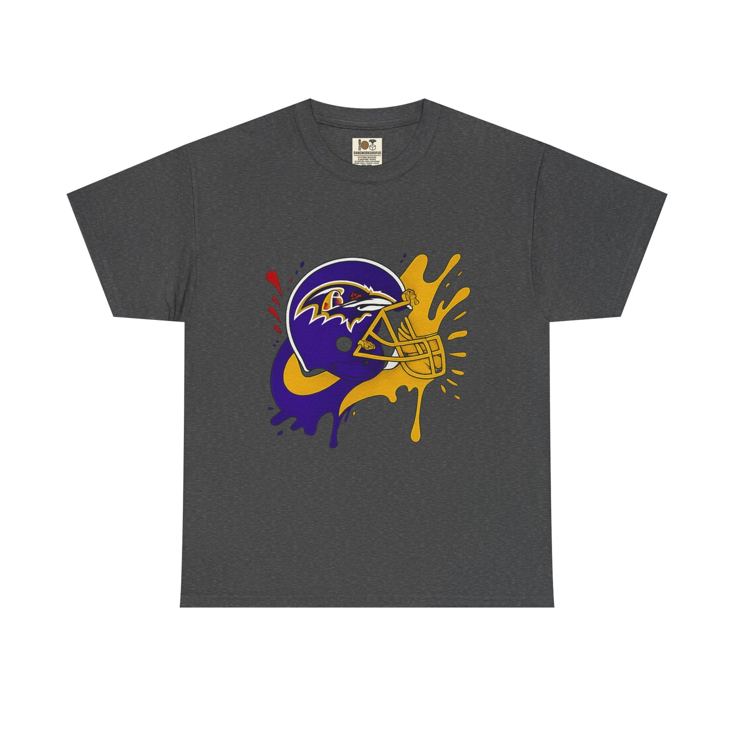 Baltimore Ravens Paint Splash Unisex Heavy Cotton Tee, Sports T-shirt, Football Fan Gift, Game Day Apparel, Team Pride Shirt