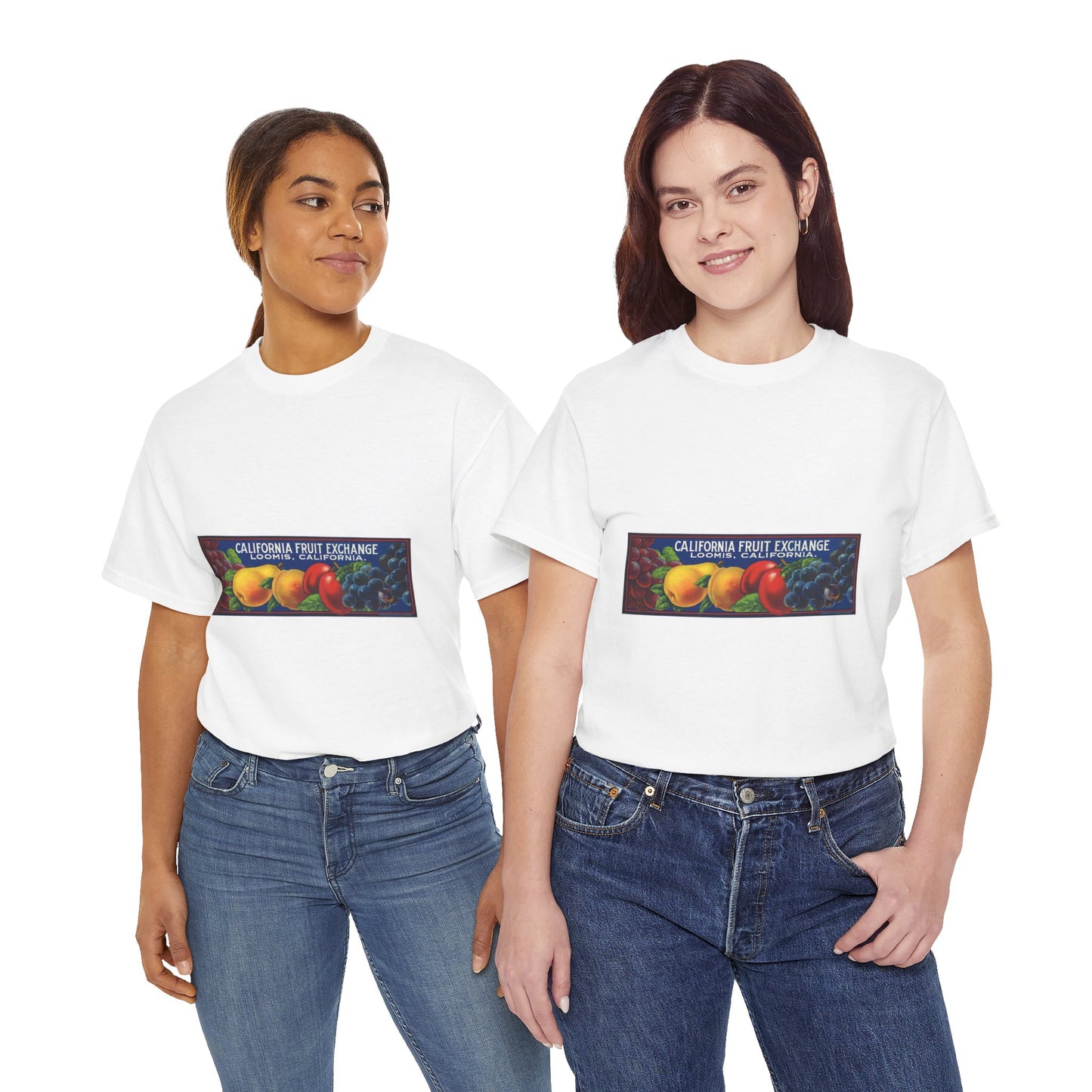 Colorful California Fruit Exchange Tee, Summer T-Shirt, Graphic Tee, Fruit Lover Gift, Casual Wear, Eco-friendly Fashion