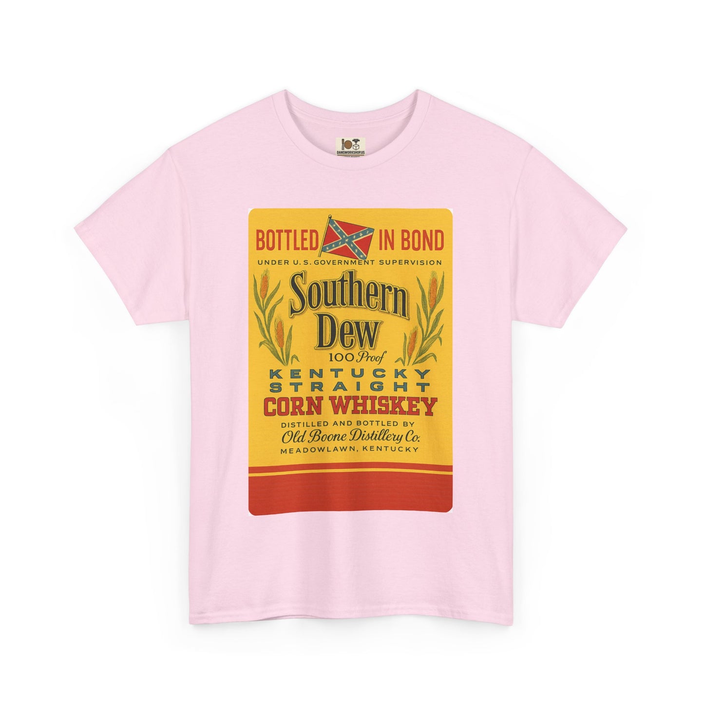 Southern Dew Whiskey Graphic Tee, Vintage Style T-Shirt, Southern Charm Apparel, Gift for Him, Casual Style, Unisex Cotton Tee