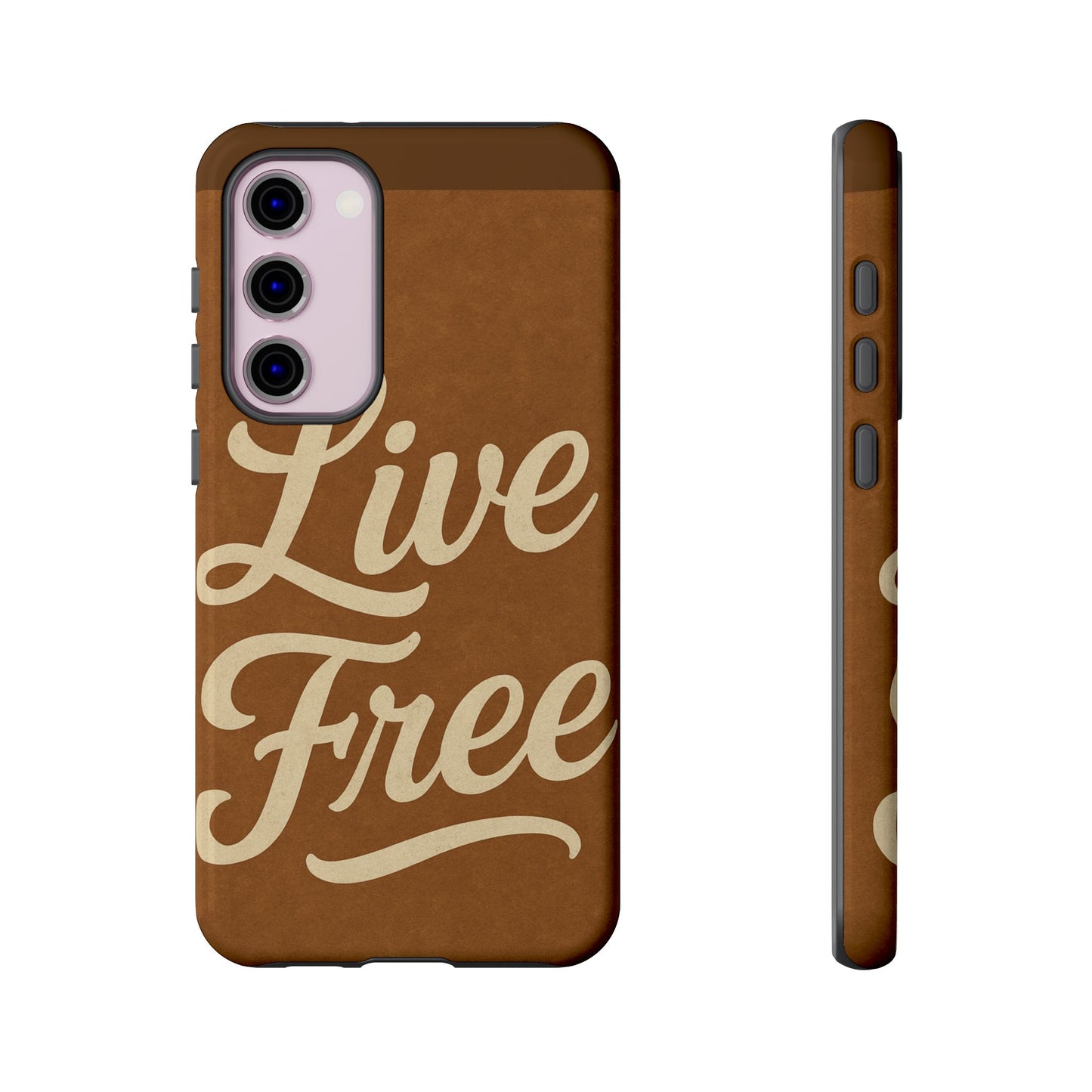 Live Free Phone Case, Tough Cases, Inspirational Phone Accessories, Gift for Adventurers, Customizable Design, Unique Tech Gifts
