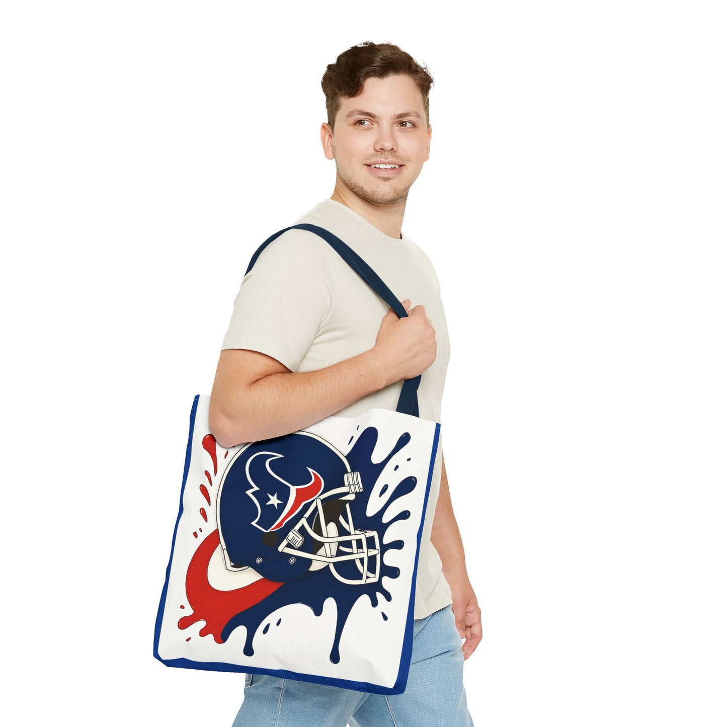 Football Splash Design Tote Bag, Sports Fan Bag, Game Day Accessory, NFL Tote, Casual Gym Bag, Carry-All for Sports Enthusiasts