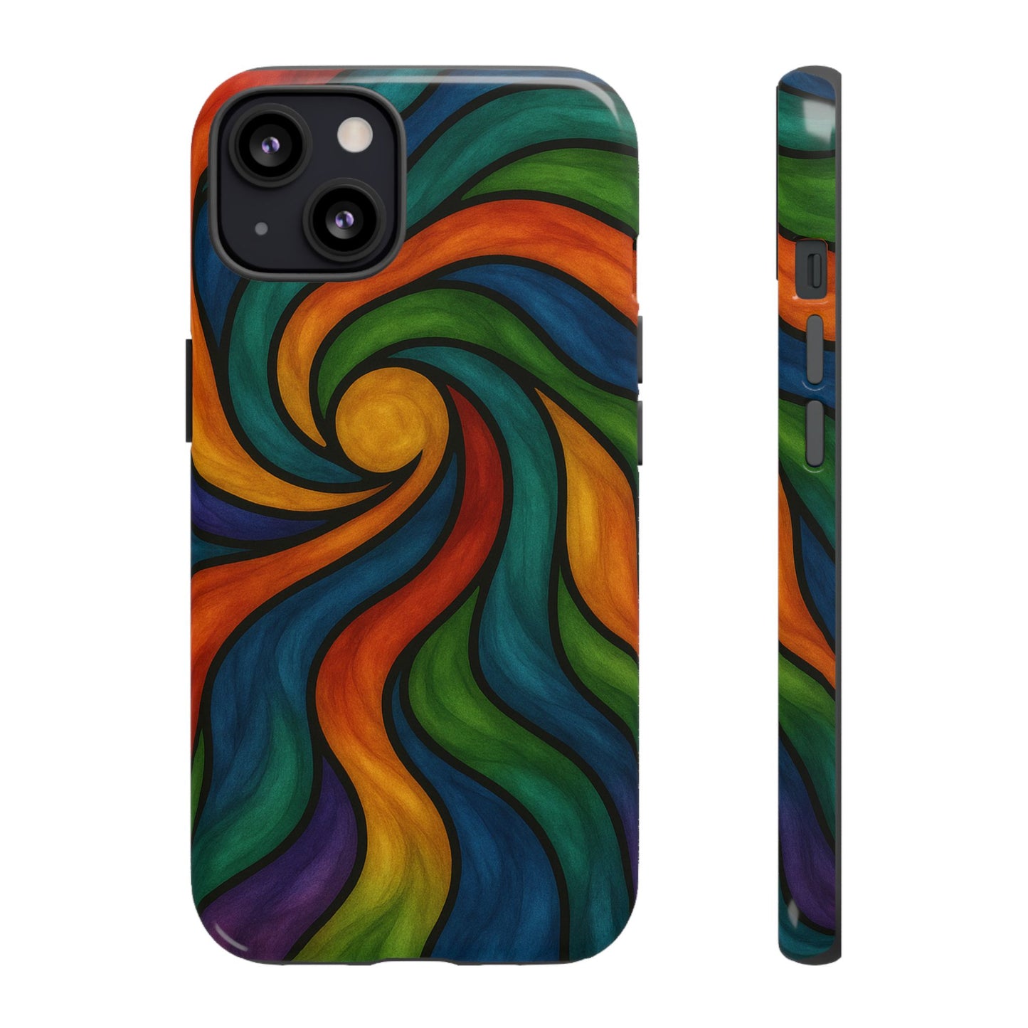 Colorful Swirl Phone Case | Tough Cases, Vibrant Design, Gift for Art Lovers, Funky Case, Unique Phone Accessories