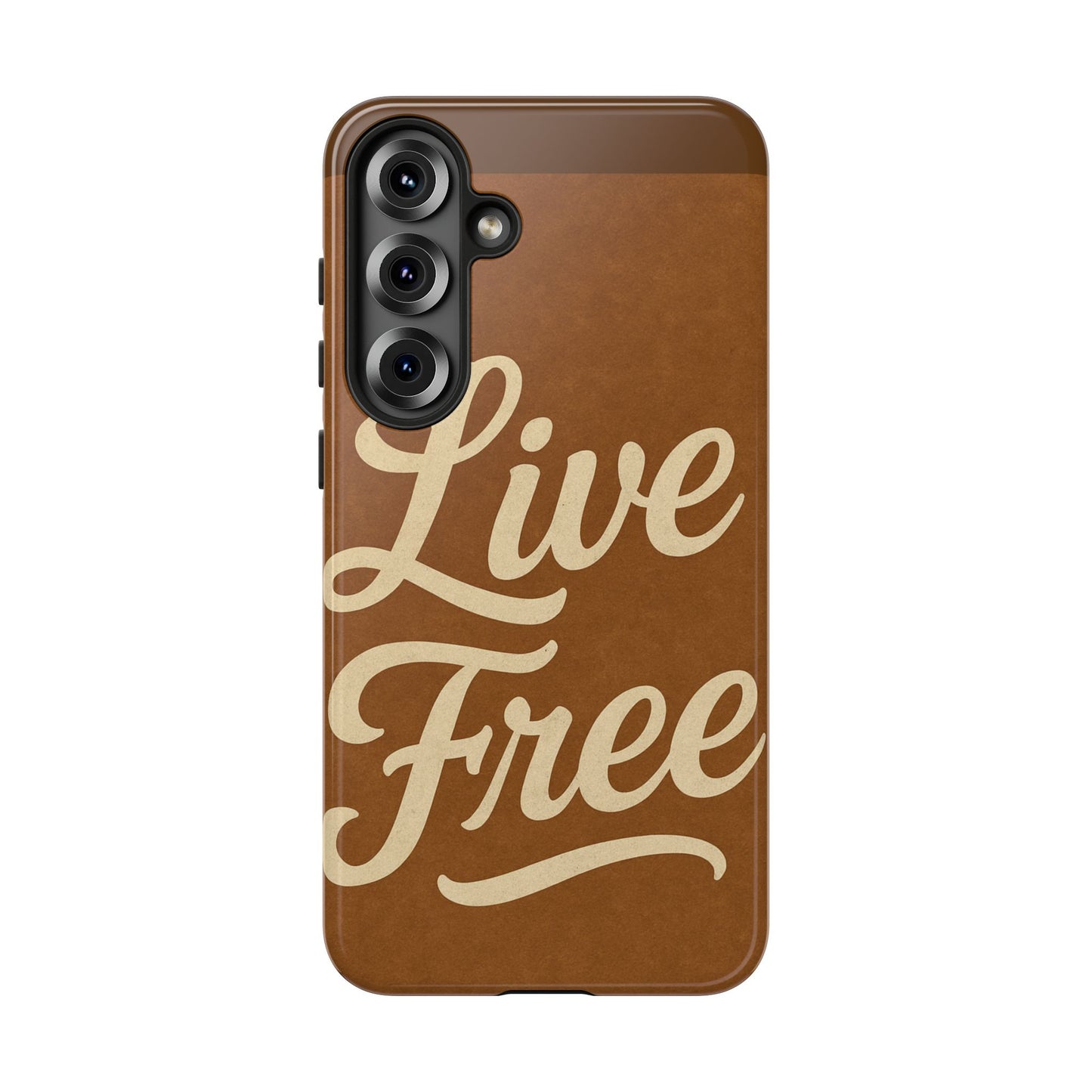 Live Free Phone Case, Tough Cases, Inspirational Phone Accessories, Gift for Adventurers, Customizable Design, Unique Tech Gifts