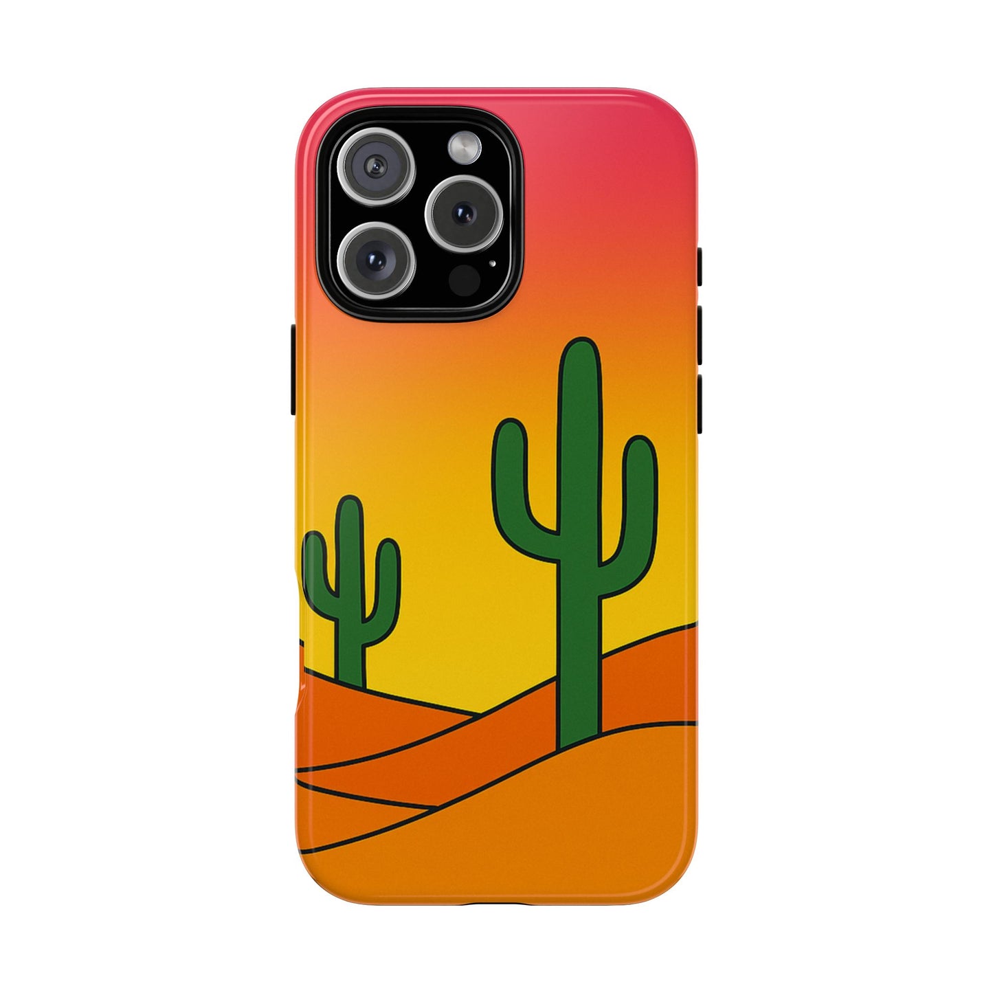 Desert Vibes Phone Case, Tough Cases, Cactus Design, Colorful Phone Cover, Summer Aesthetic, Unique Gift Idea