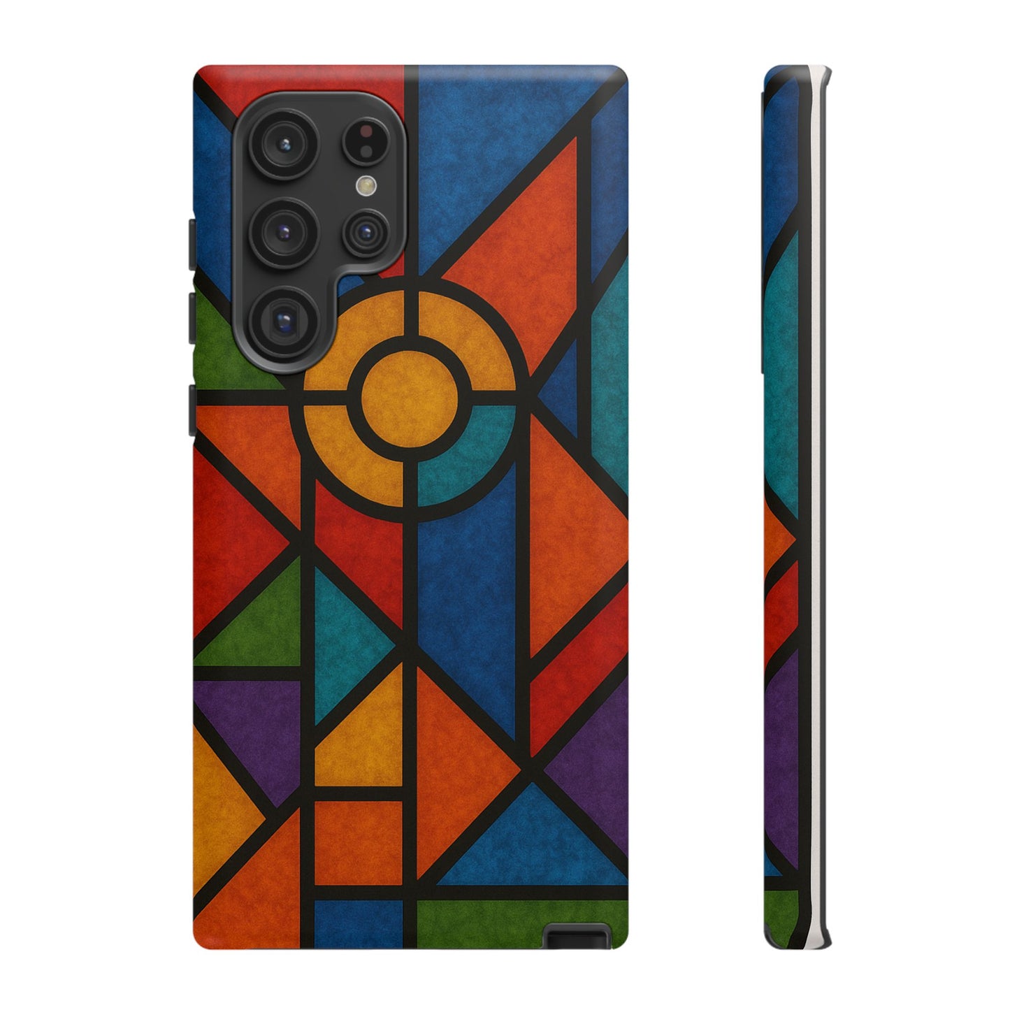 Colorful Stained Glass Phone Case, Artistic Phone Cover, Vibrant Protective Case, Unique Gift for Art Lovers, Stylish Smartphone Accessory