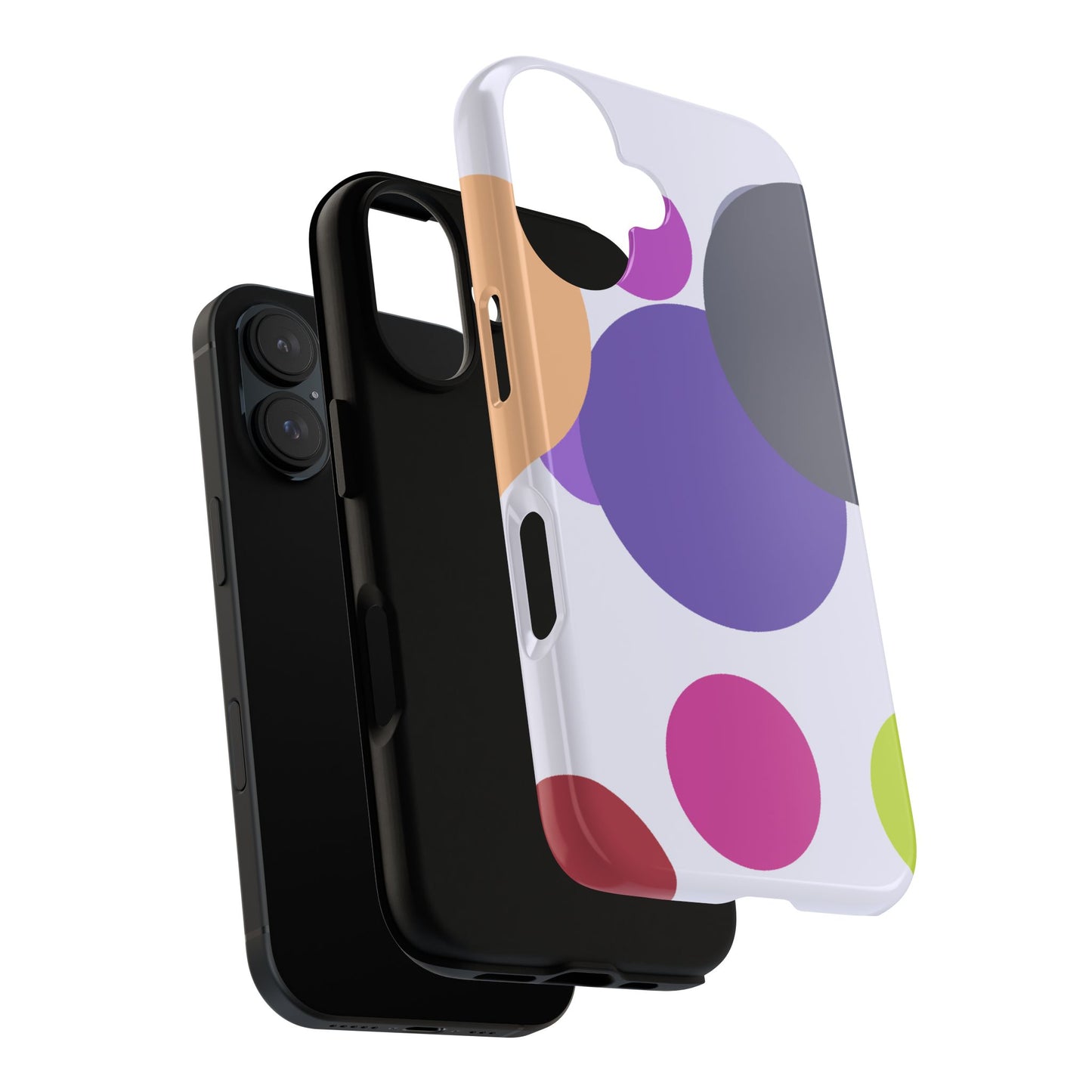 Colorful Geometric Phone Case, Bold Protective Cover for iPhone, Unique Gift for Trendy Teens, Fun Customizable Cases, Modern Design