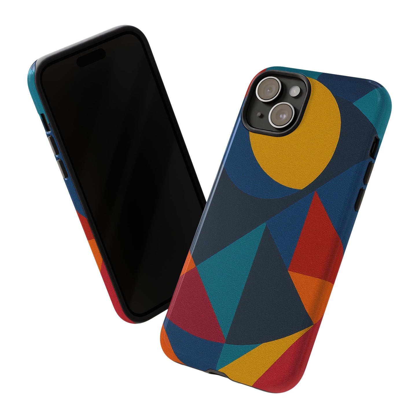 Vibrant Phone Case, Colorful Phone Cover, Geometric Design, Artistic Gift, Trendy Accessory, Vibrant Colors, Unique Design