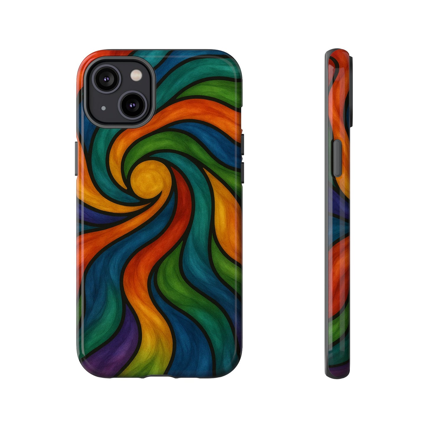 Colorful Swirl Phone Case | Tough Cases, Vibrant Design, Gift for Art Lovers, Funky Case, Unique Phone Accessories