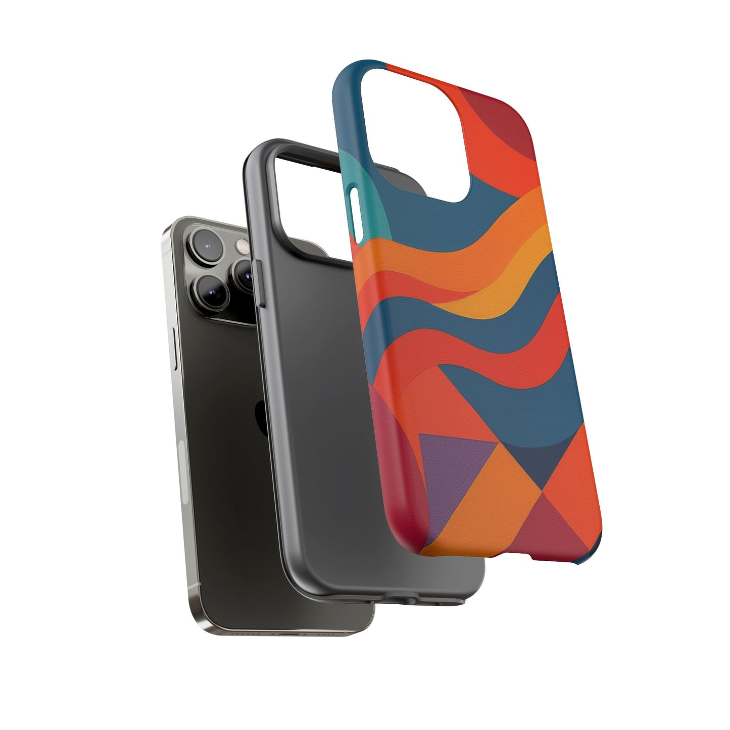 Vibrant Phone Case, Abstract Design Cover, Tough Cases for All Occasions, Stylish Gift for Tech Lovers, Modern Phone Accessories