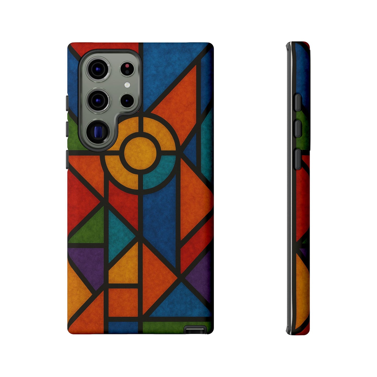 Colorful Stained Glass Phone Case, Artistic Phone Cover, Vibrant Protective Case, Unique Gift for Art Lovers, Stylish Smartphone Accessory