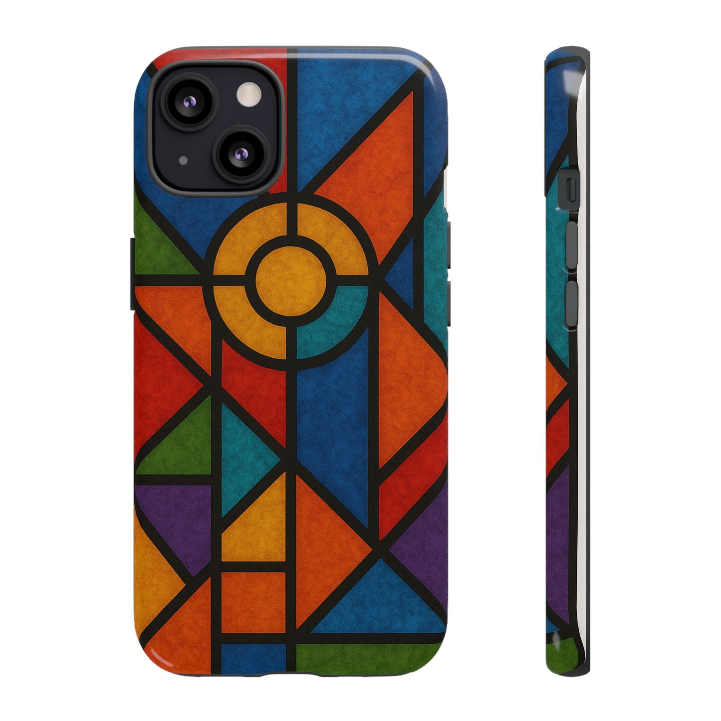 Colorful Stained Glass Phone Case, Artistic Phone Cover, Vibrant Protective Case, Unique Gift for Art Lovers, Stylish Smartphone Accessory