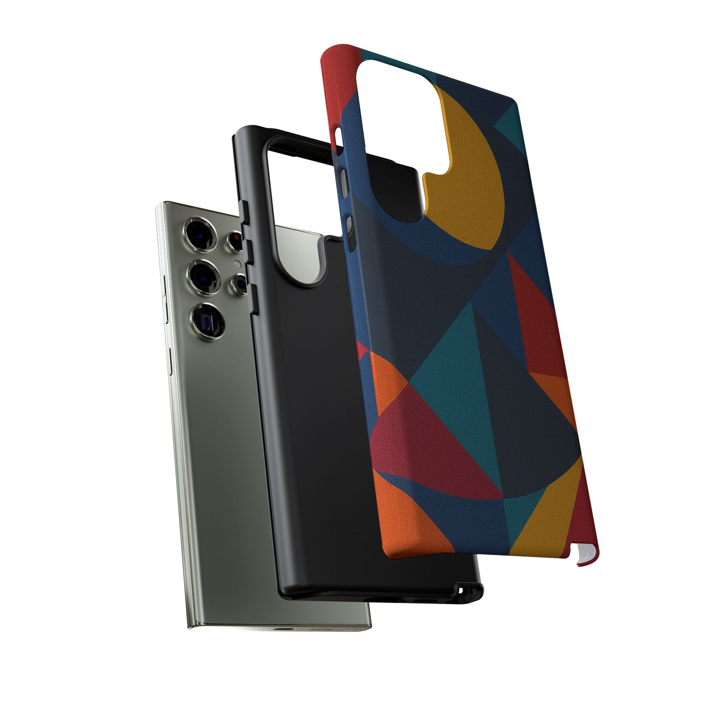 Vibrant Phone Case, Colorful Phone Cover, Geometric Design, Artistic Gift, Trendy Accessory, Vibrant Colors, Unique Design