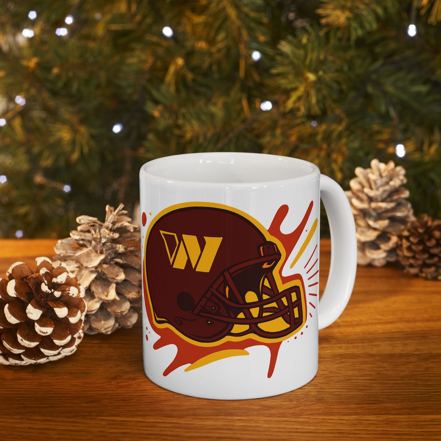 Football-Inspired Ceramic Mug | Perfect for Gametime, Sports Fans, Gifts, Home Decor, Coffee Lover