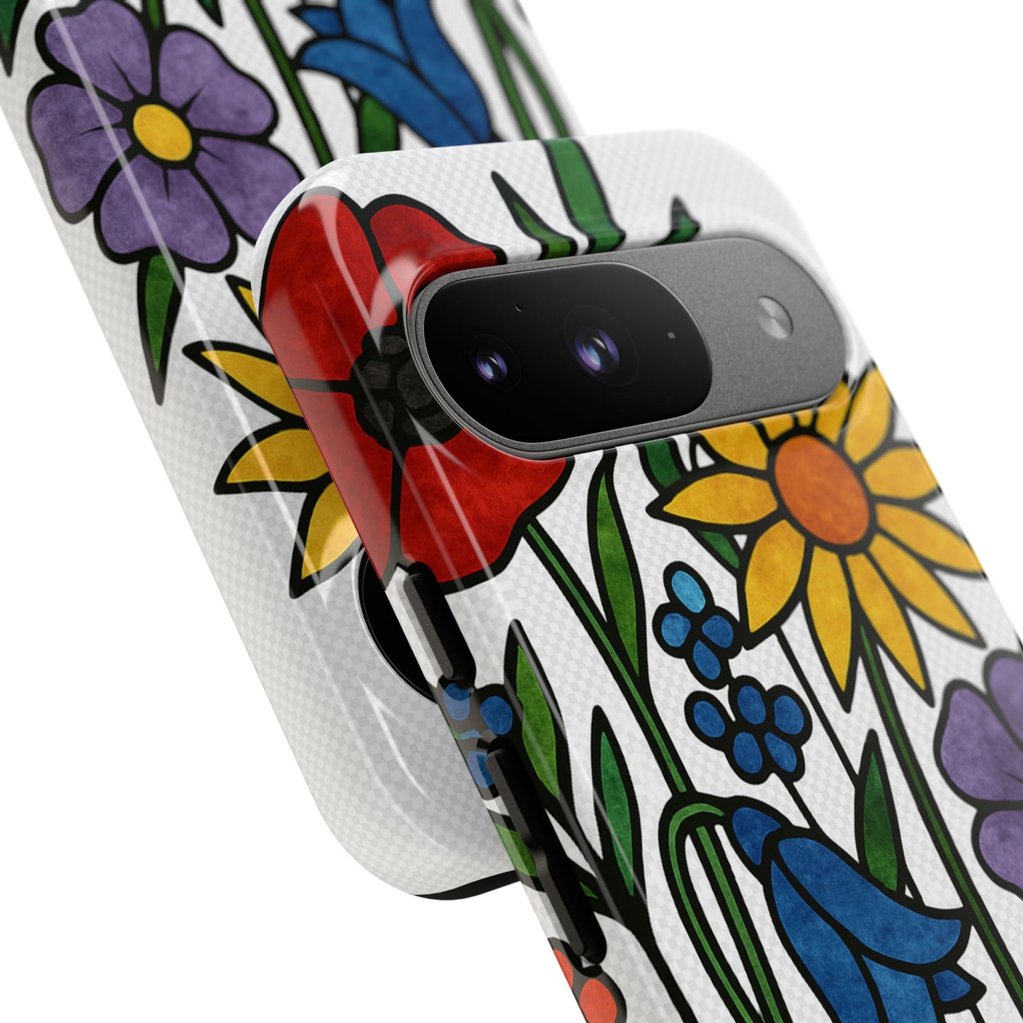 Floral Phone Case, Vibrant Flower Design, Tough Protection, Gift for Nature Lovers, Spring Decor