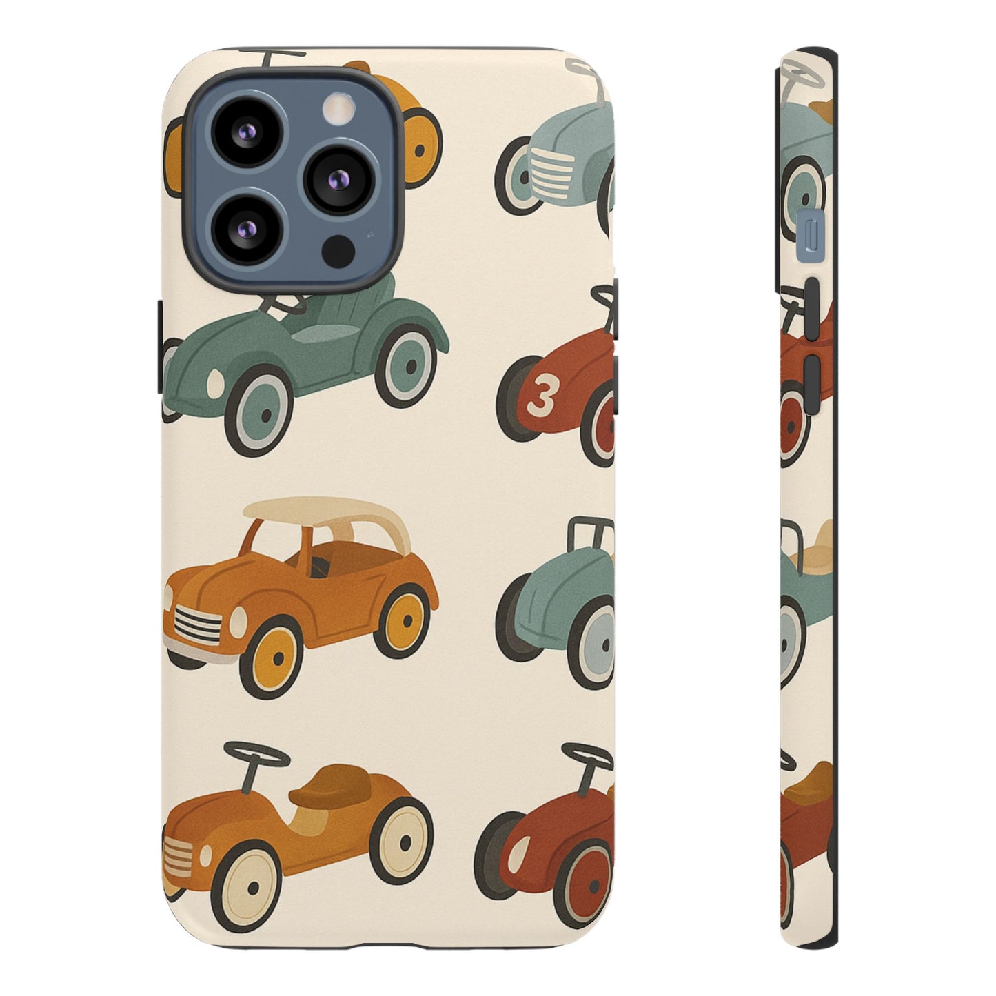 Vintage Car Phone Case, Tough Cases, Kids Gift, Car Lover Accessory, Retro Style, Phone Protection, Unique Design, pedal cars