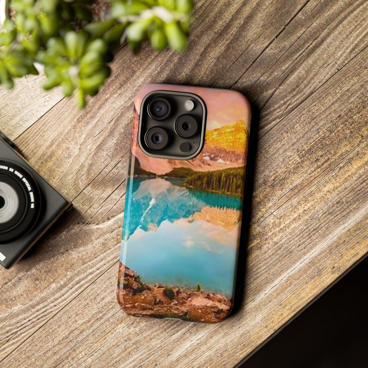 Nature-Inspired Phone Case with Mountain and Lake Design, Aesthetic Tough Cases for Outdoor Lovers, Phone Protection, Gift for Nature [...]