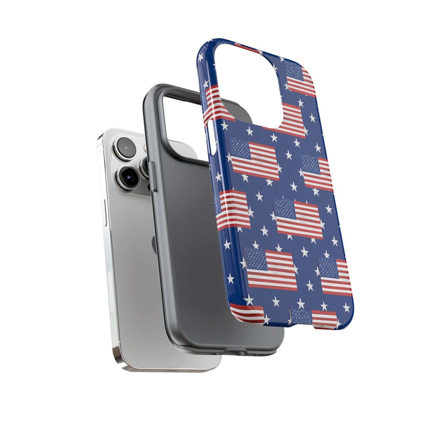 Patriotic Phone Case, Independence Day Accessories, American Flag Design, Star-Spangled Cover, Summer BBQ Gift