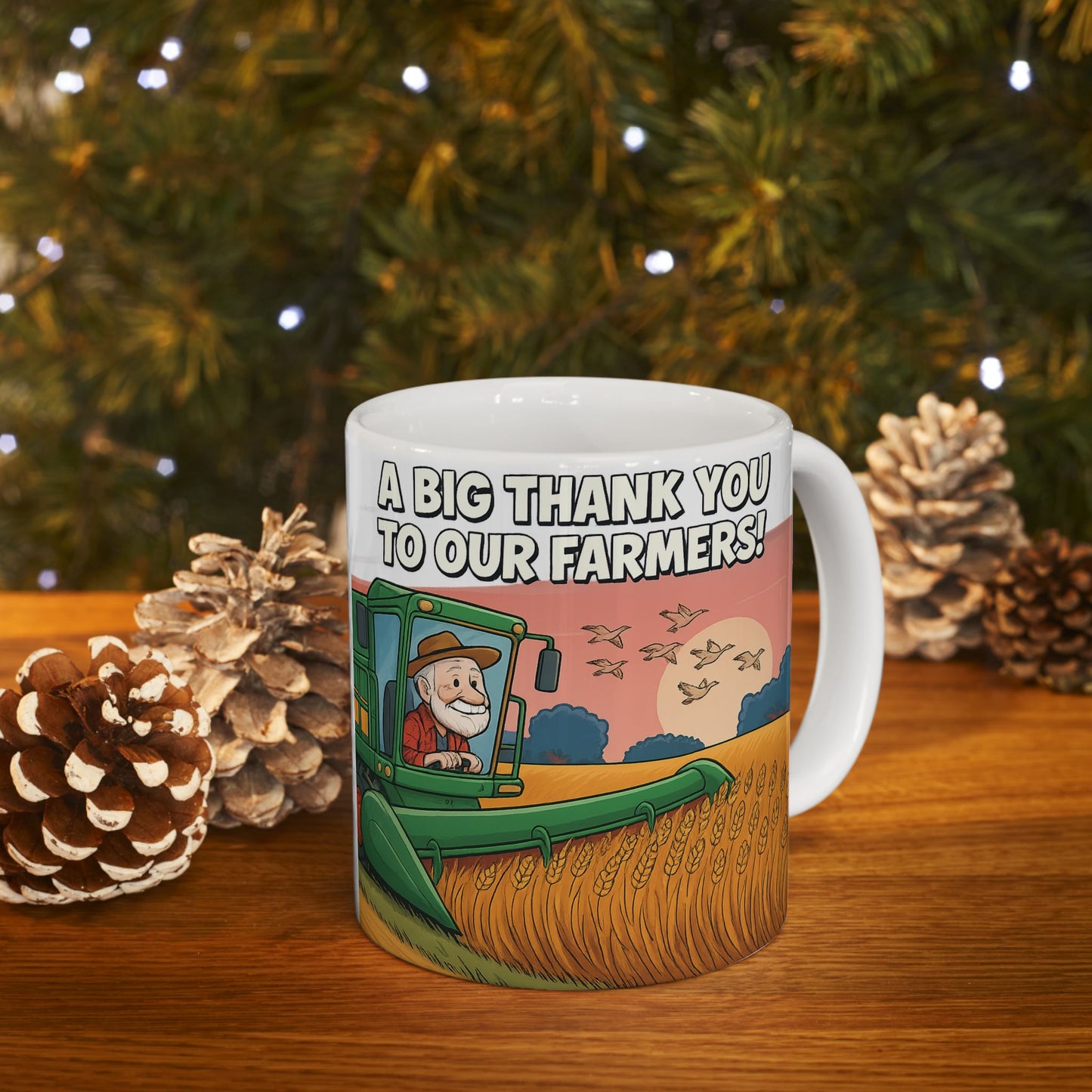 Farmers' Appreciation Ceramic Mug - Thank You Farmers Gift, Gardening Mug, Agri-themed Coffee Cup, Rustic Home Decor, Country Style [...]