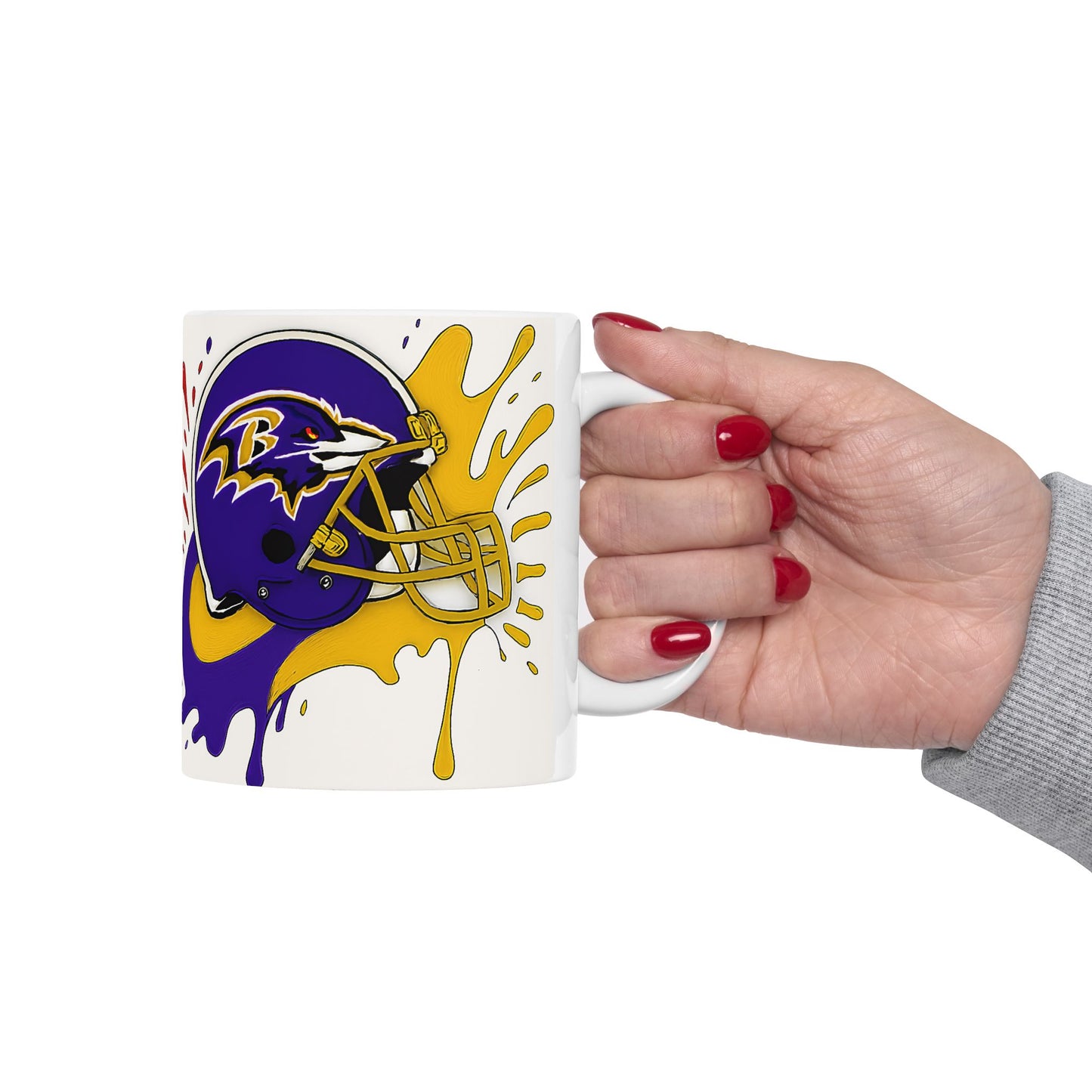 Bold NFL Ceramic Mug with Team Colors, Perfect for Game Day, Gifts for Football Fans, Sports Enthusiasts, Tailgate Parties, Collectibles