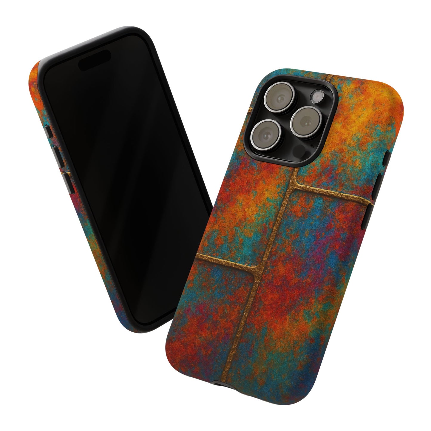 Colorful Textured Phone Case, Vibrant iPhone Cover, Tough Protective Shell, Unique Mobile Accessory, Artisan Phone Protection