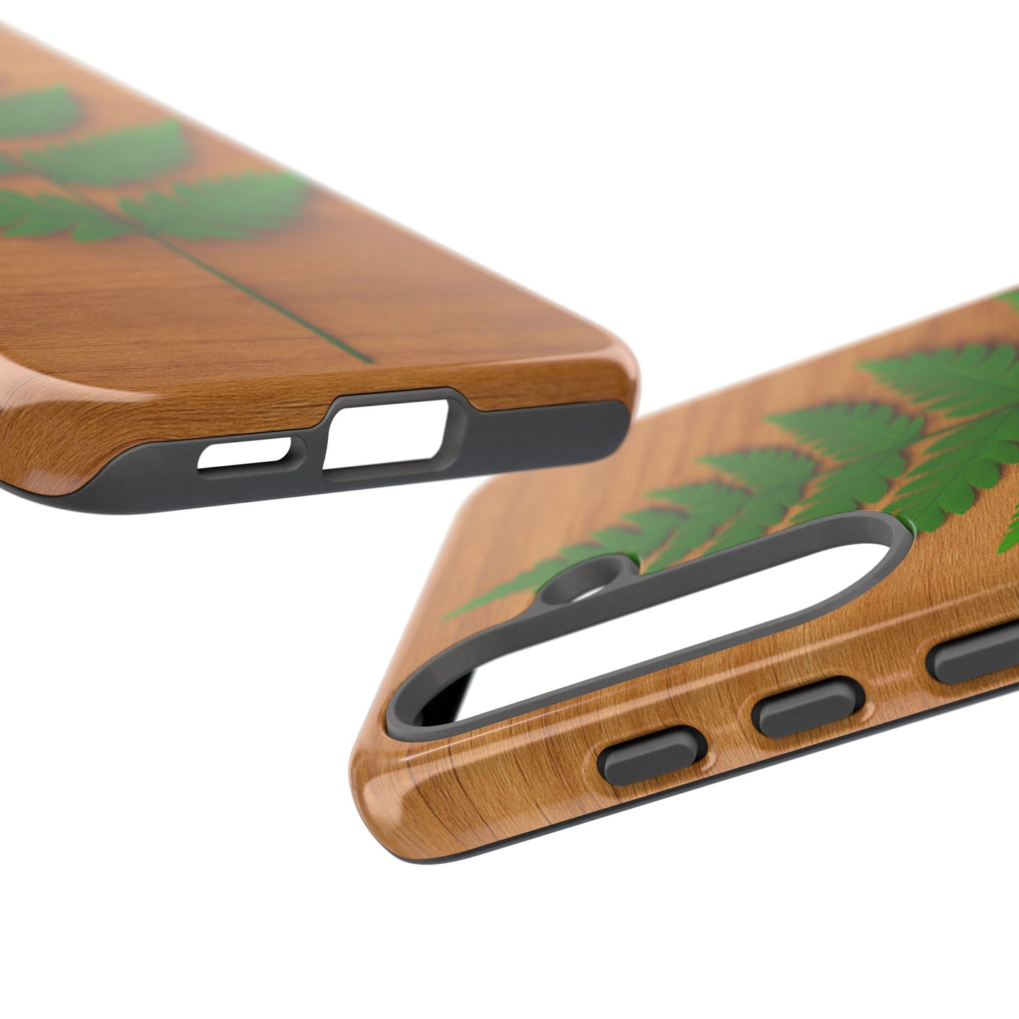 Wooden Fern Phone Case - Eco-Friendly Tough Cases for Nature Lovers, Unique Gift, Customizable Design, Nature-Themed Accessories