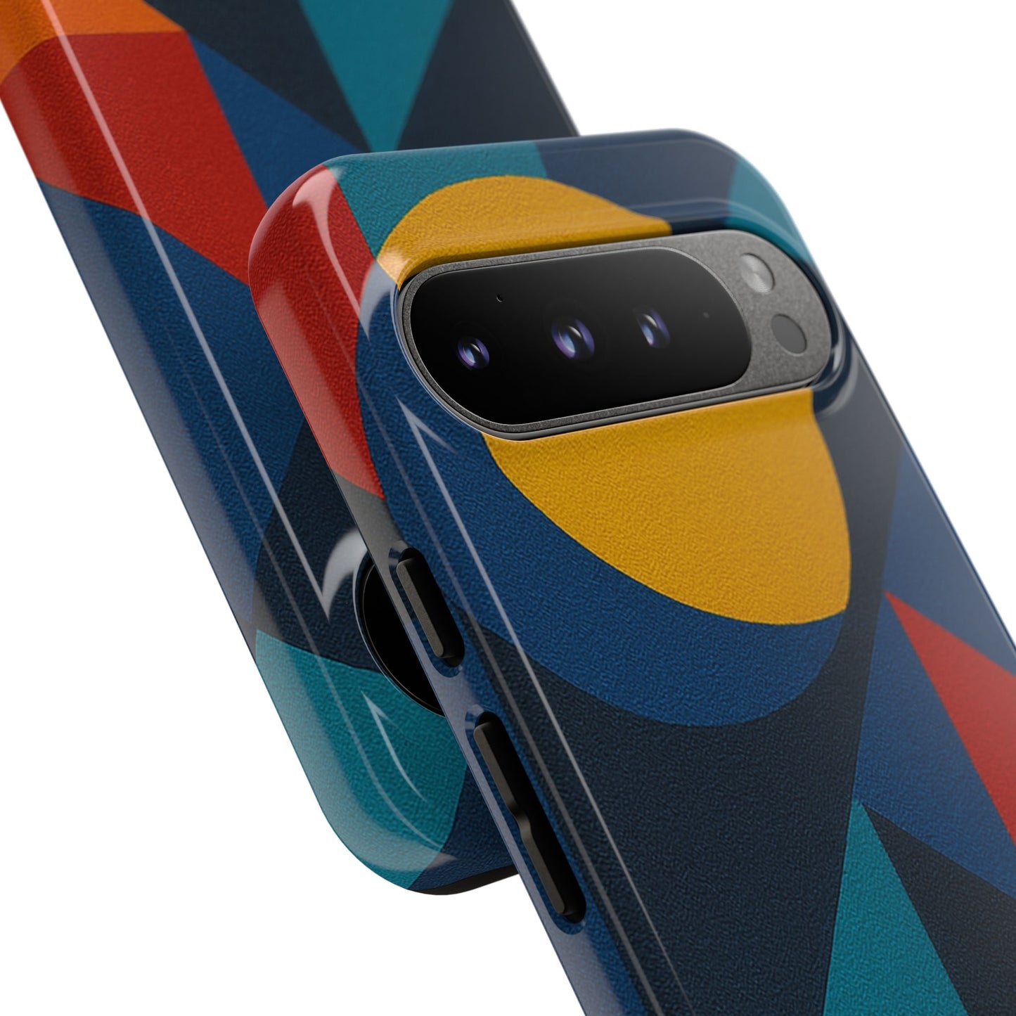 Vibrant Phone Case, Colorful Phone Cover, Geometric Design, Artistic Gift, Trendy Accessory, Vibrant Colors, Unique Design