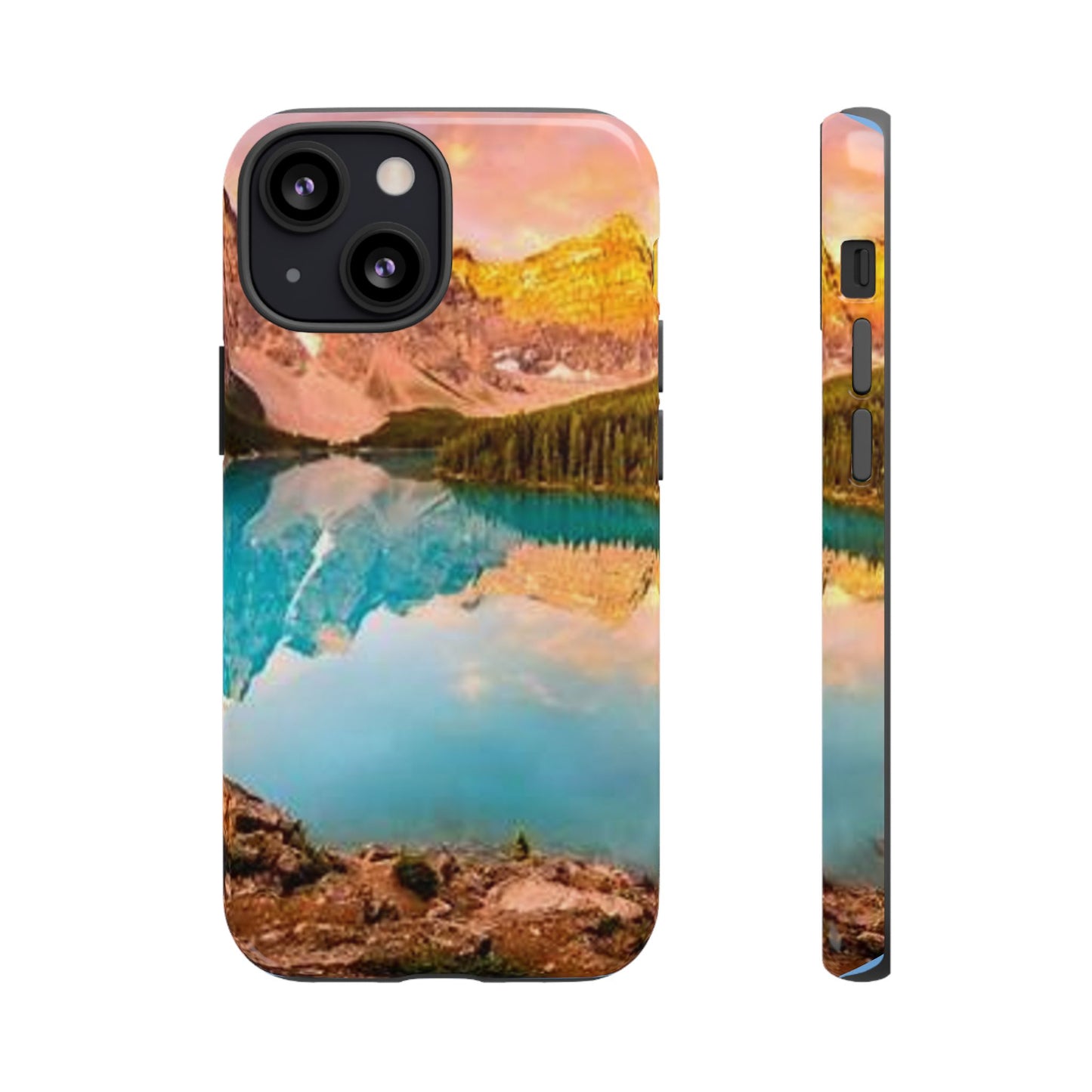 Nature-Inspired Phone Case with Mountain and Lake Design, Aesthetic Tough Cases for Outdoor Lovers, Phone Protection, Gift for Nature [...]