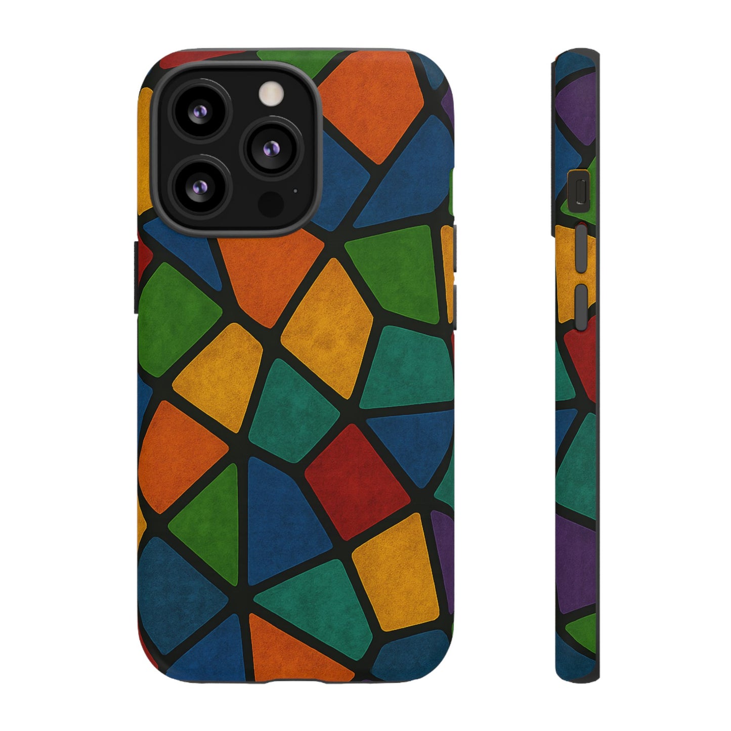 Colorful Mosaic Phone Case, Tough Cell Phone Cover, Vibrant Smartphone Protector, Unique Gift for Weddings, Birthday, Holidays