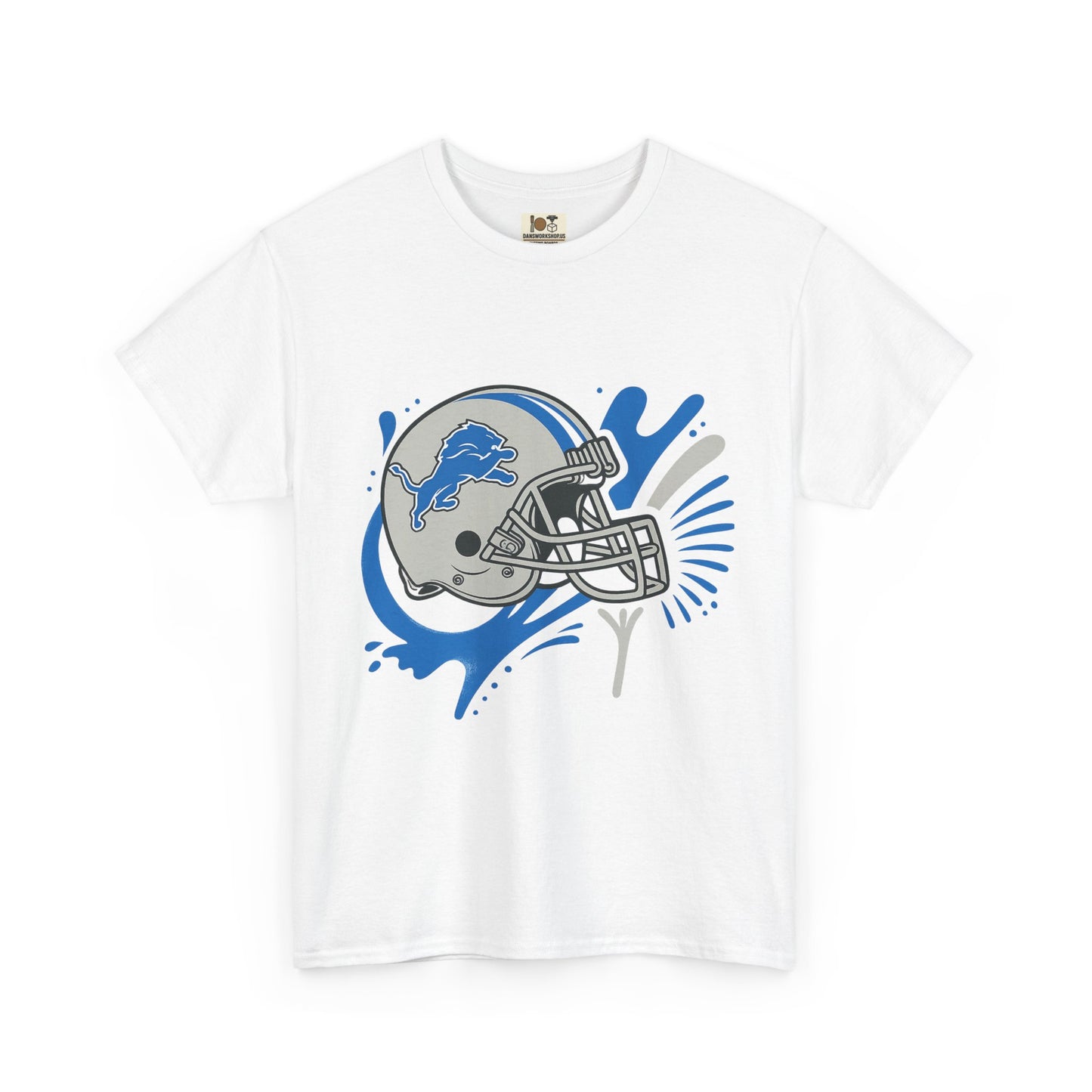 Detroit Lions Fan Heavy Cotton Tee, Sports Apparel, Gift for Gamers, Casual Wear, Team Spirit Shirt