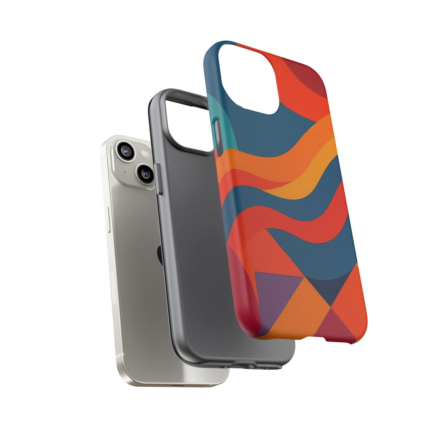 Vibrant Phone Case, Abstract Design Cover, Tough Cases for All Occasions, Stylish Gift for Tech Lovers, Modern Phone Accessories