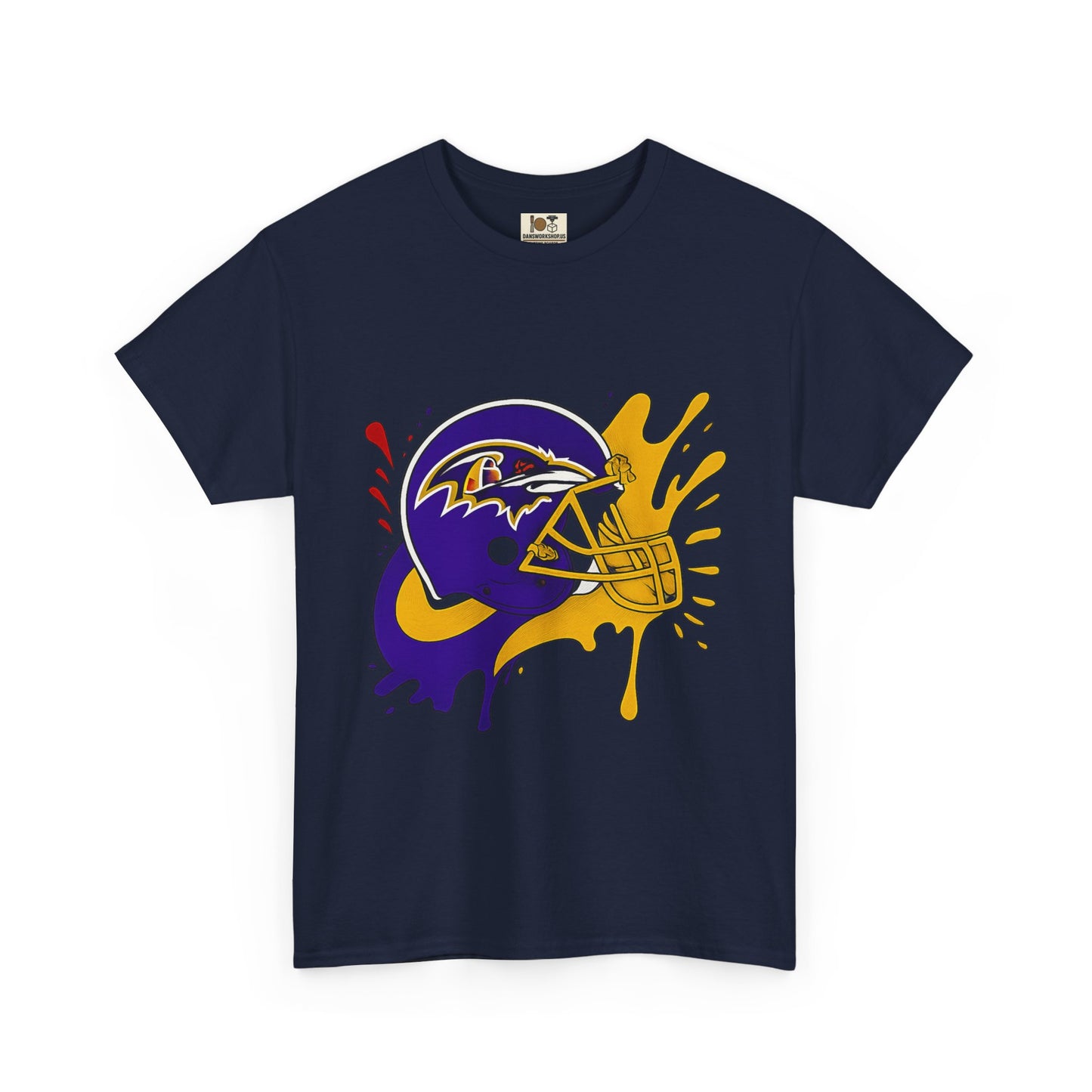 Baltimore Ravens Paint Splash Unisex Heavy Cotton Tee, Sports T-shirt, Football Fan Gift, Game Day Apparel, Team Pride Shirt