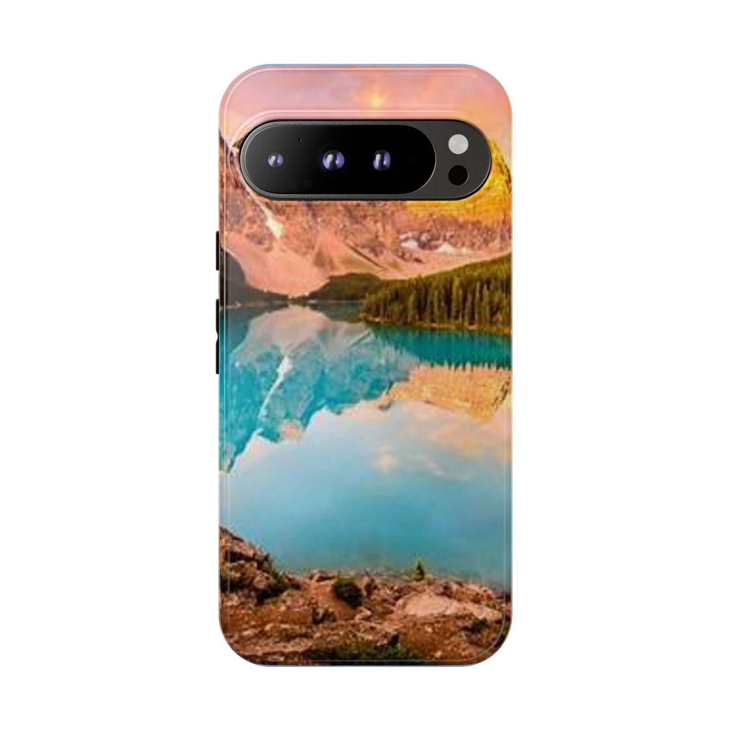 Nature-Inspired Phone Case with Mountain and Lake Design, Aesthetic Tough Cases for Outdoor Lovers, Phone Protection, Gift for Nature [...]
