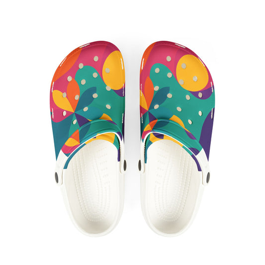 Colorful EVA Foam Rubber Clogs, Fun Crocs for Summer, Stylish Slip-Ons for Outdoor, Vibrant Garden Shoes, Unique Pair for Everyday Comfort