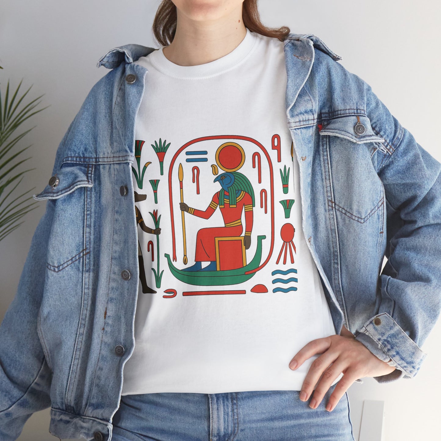 Egyptian Mythology Unisex Heavy Cotton Tee, Graphic T-Shirt, Vintage Style, Unique Gift, Summer Fashion, Casual Wear, Graphic Tee, Egyptian