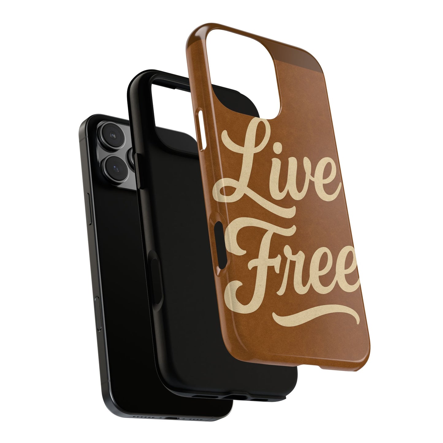 Live Free Phone Case, Tough Cases, Inspirational Phone Accessories, Gift for Adventurers, Customizable Design, Unique Tech Gifts