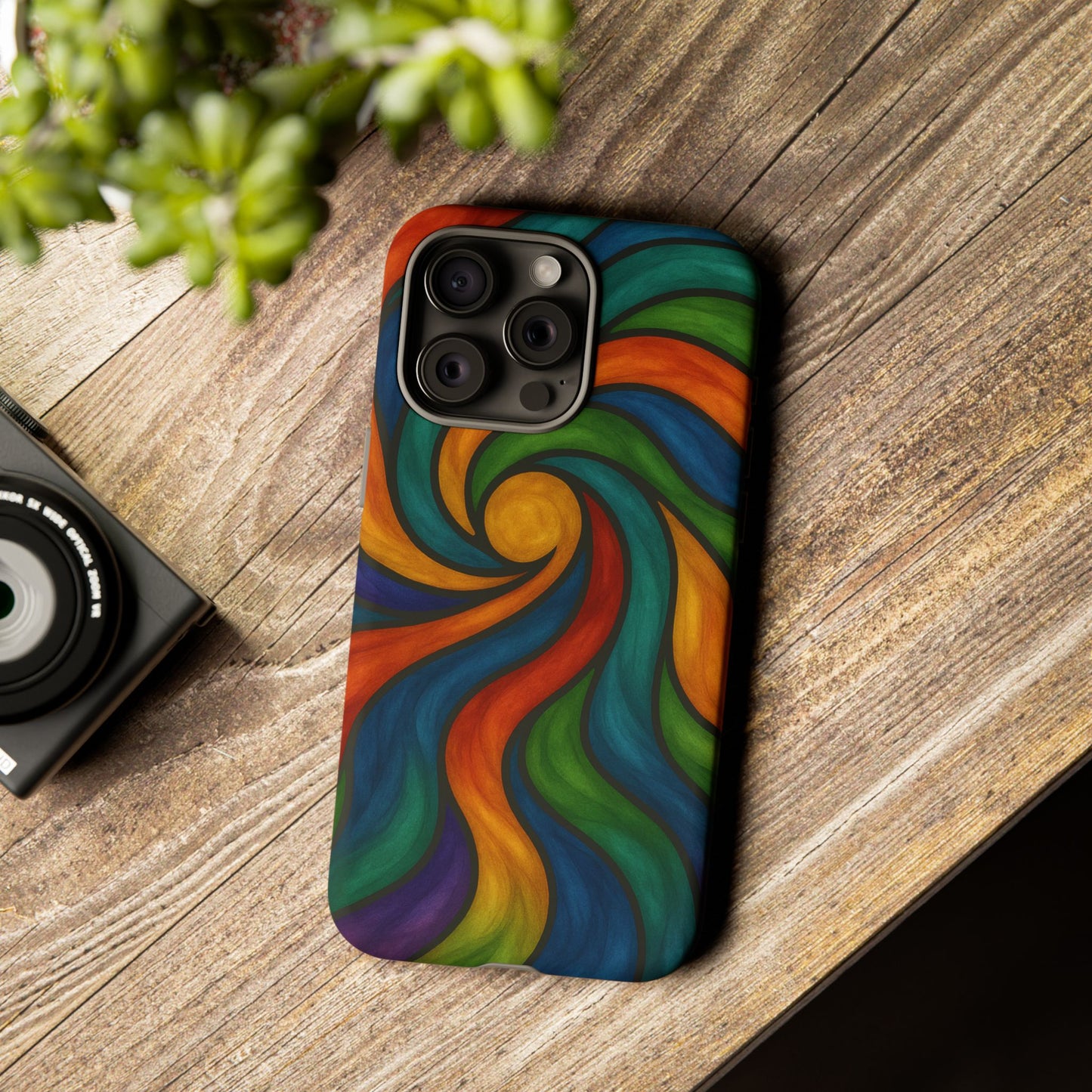 Colorful Swirl Phone Case | Tough Cases, Vibrant Design, Gift for Art Lovers, Funky Case, Unique Phone Accessories