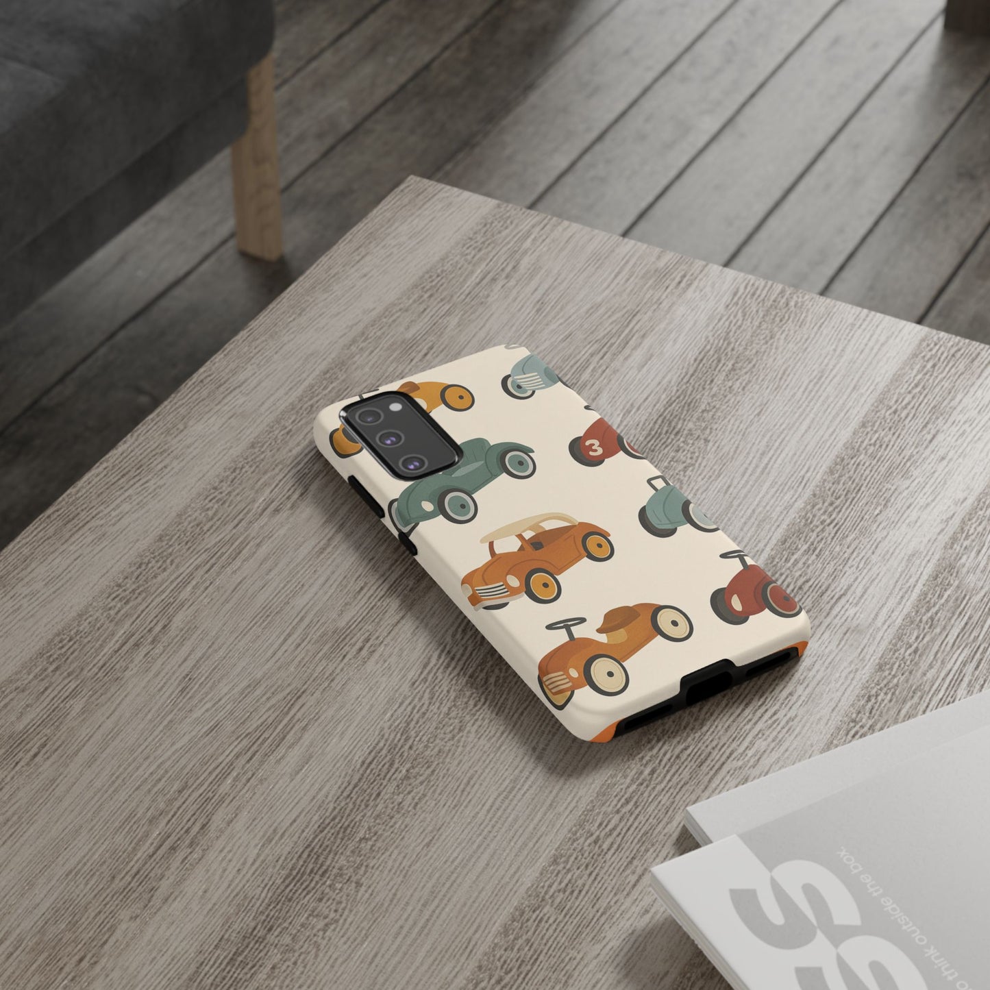 Vintage Car Phone Case, Tough Cases, Kids Gift, Car Lover Accessory, Retro Style, Phone Protection, Unique Design, pedal cars
