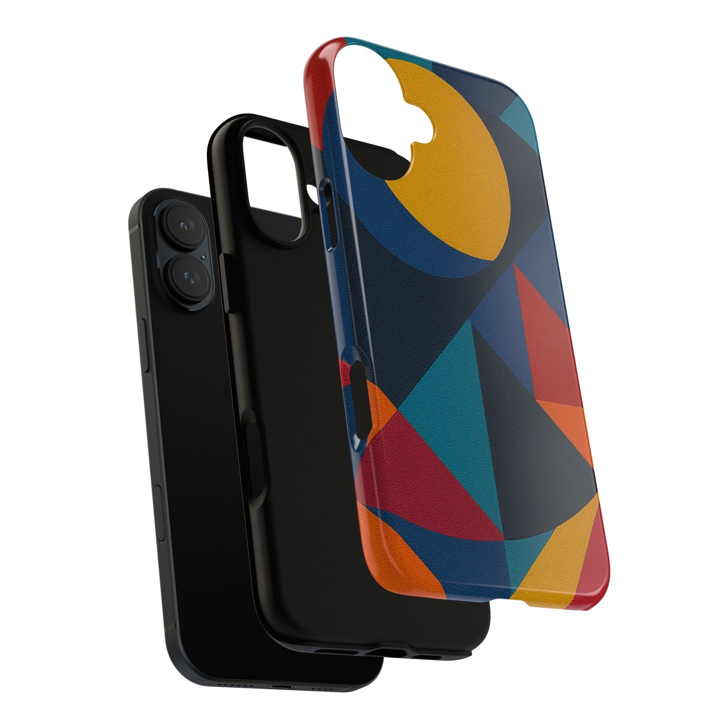 Vibrant Phone Case, Colorful Phone Cover, Geometric Design, Artistic Gift, Trendy Accessory, Vibrant Colors, Unique Design