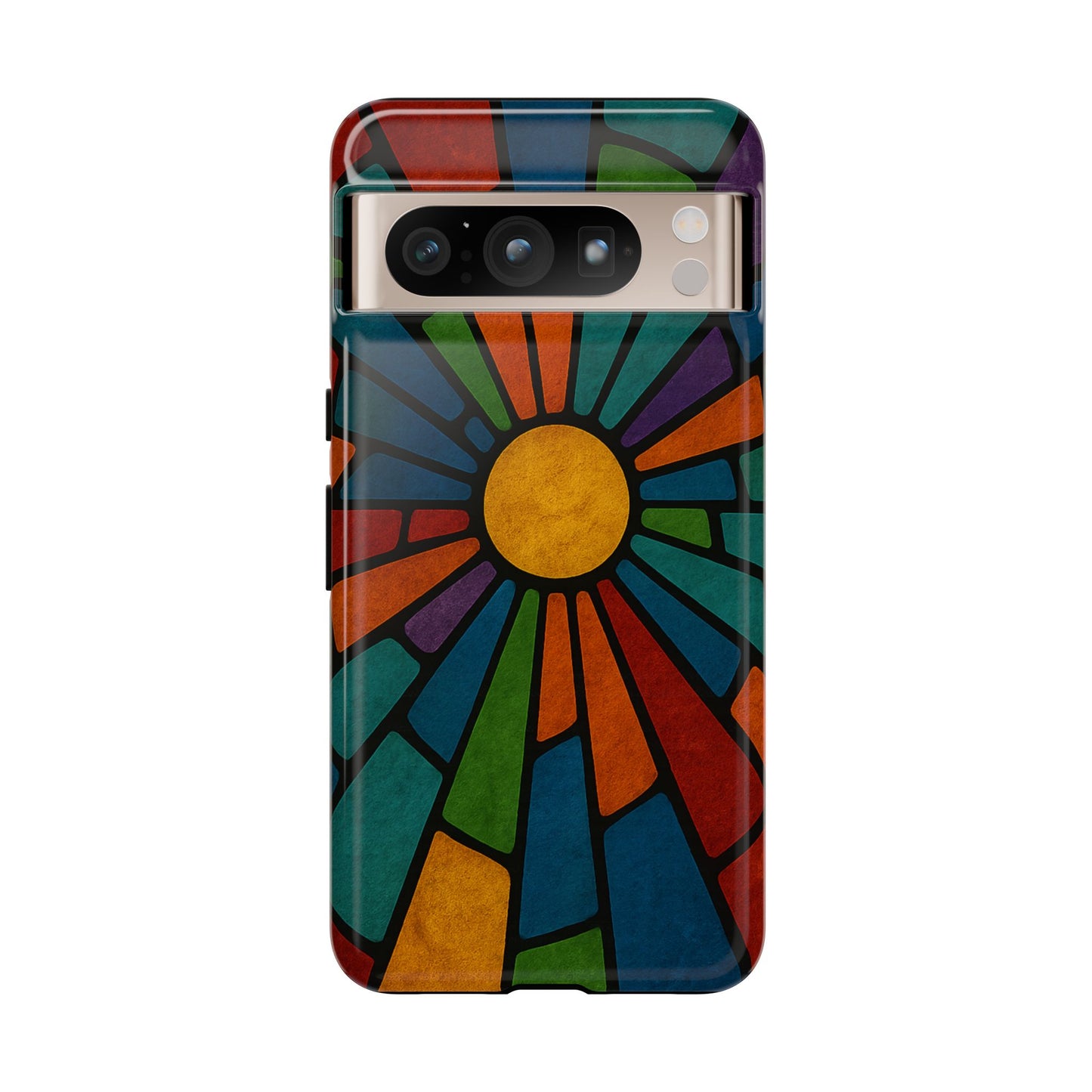 Colorful Stained Glass Phone Case, Tough Cases, Artistic Phone Cover, Vibrant Mobile Accessory, Unique Gift for Art Lovers