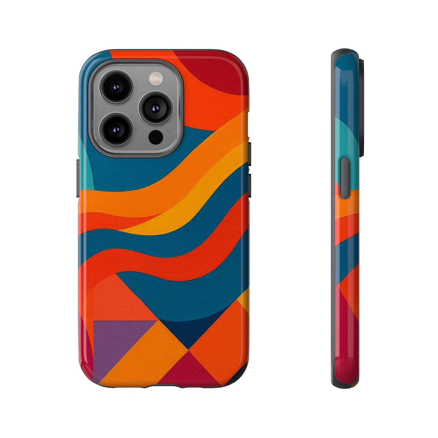 Vibrant Phone Case, Abstract Design Cover, Tough Cases for All Occasions, Stylish Gift for Tech Lovers, Modern Phone Accessories