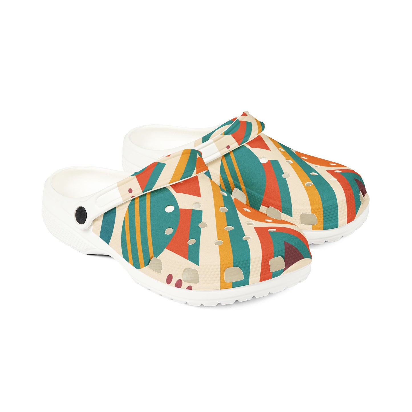 Vibrant EVA Foam Rubber Clogs, Fun Slip-On Shoes, Colorful Patterned Footwear, Casual Summer Shoes, Unique Garden Clogs