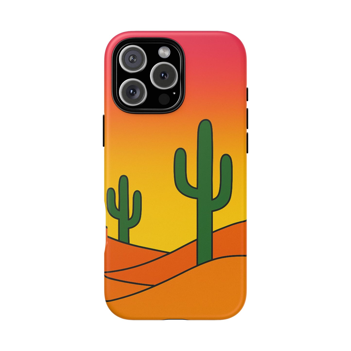 Desert Vibes Phone Case, Tough Cases, Cactus Design, Colorful Phone Cover, Summer Aesthetic, Unique Gift Idea