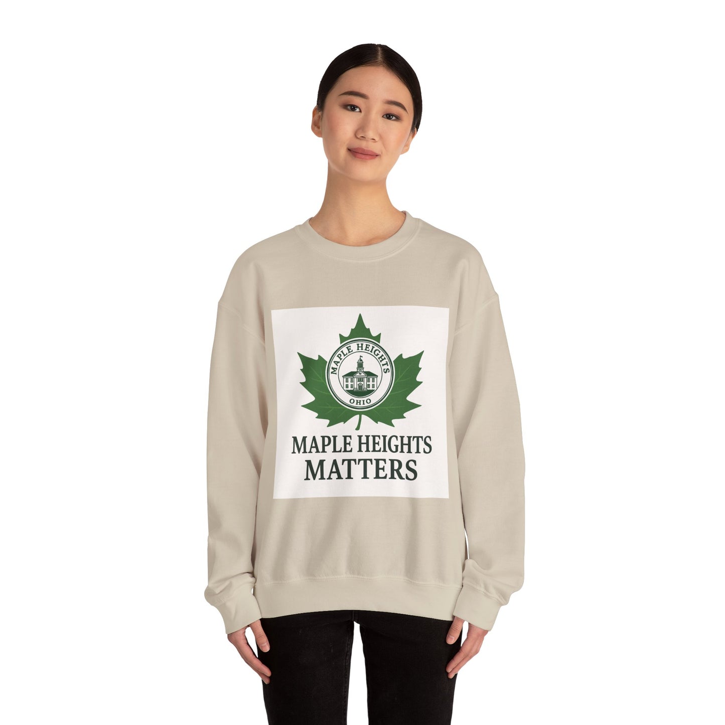 Maple Heights Matters Sweatshirt, Unisex Crewneck, Cozy Gift for Residents, Winter Wardrobe Essential, Perfect for Holidays