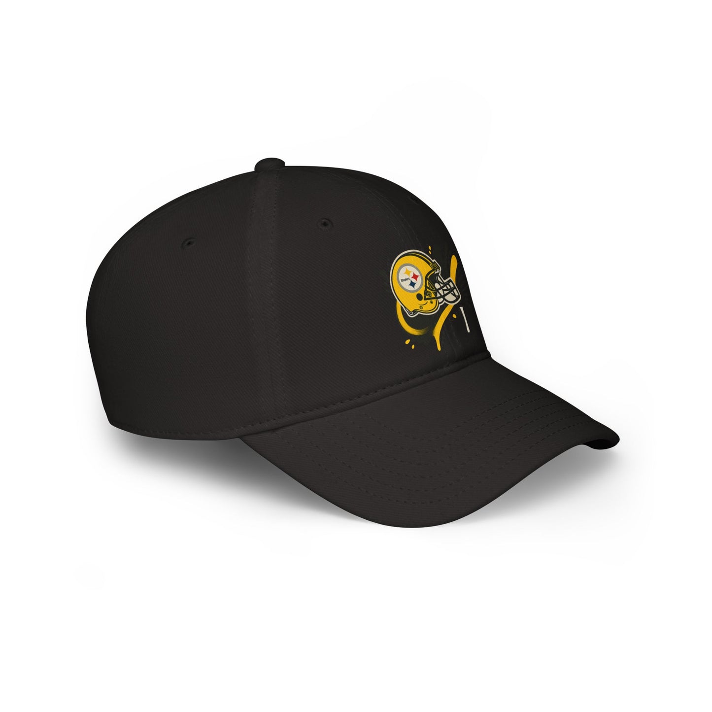 Red Low Profile Baseball Cap with Football Design, Ideal for Sports Fans, Casual Wear, Gifting, Game Day Accessory, Outdoor Events