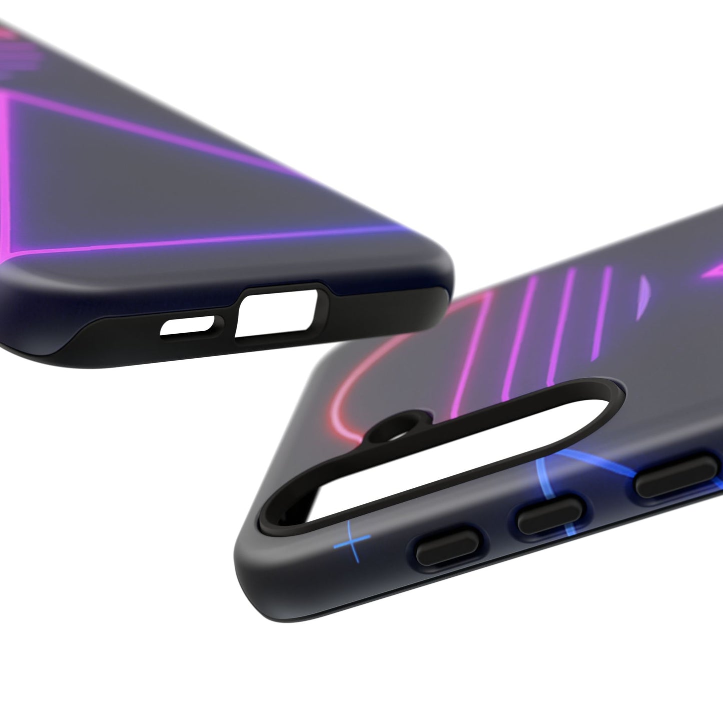 Retro Neon Phone Case, Tough Cases for iPhone, 80s Aesthetic Phone Cover, Abstract Neon Design, Gift for Tech Lovers