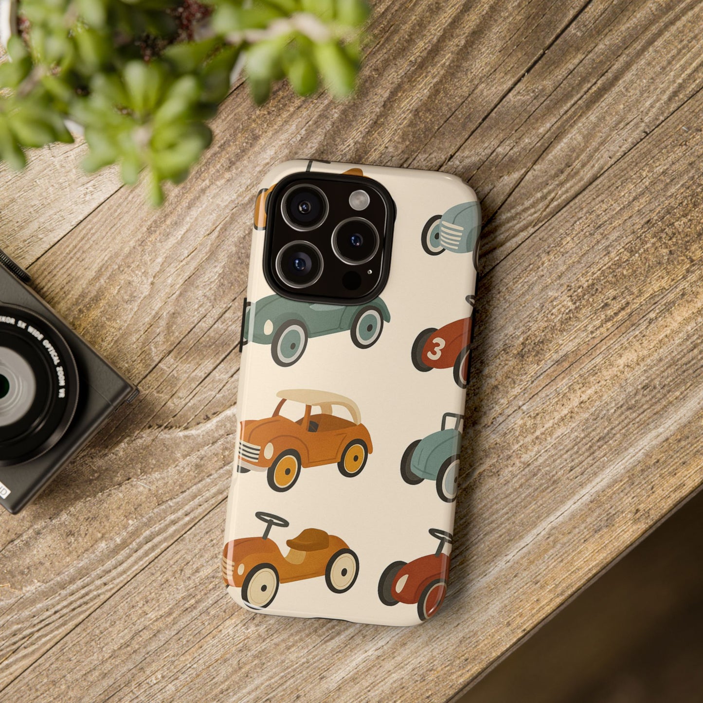 Vintage Car Phone Case, Tough Cases, Kids Gift, Car Lover Accessory, Retro Style, Phone Protection, Unique Design, pedal cars