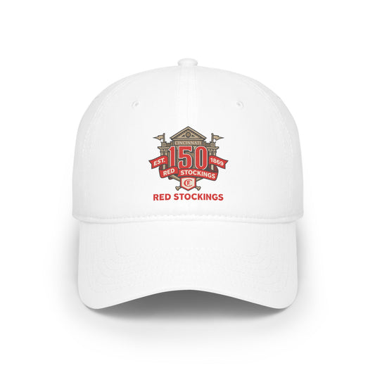 Vintage Red Baseball Cap with 150 Year Celebration Design, Sports Hat, Casual Wear, Gift for Sports Fans, Baseball Lovers